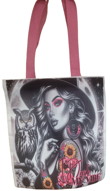 11x13 tote bag with makeup bag printed on both sides