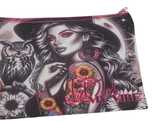 11x13 tote bag with makeup bag printed on both sides