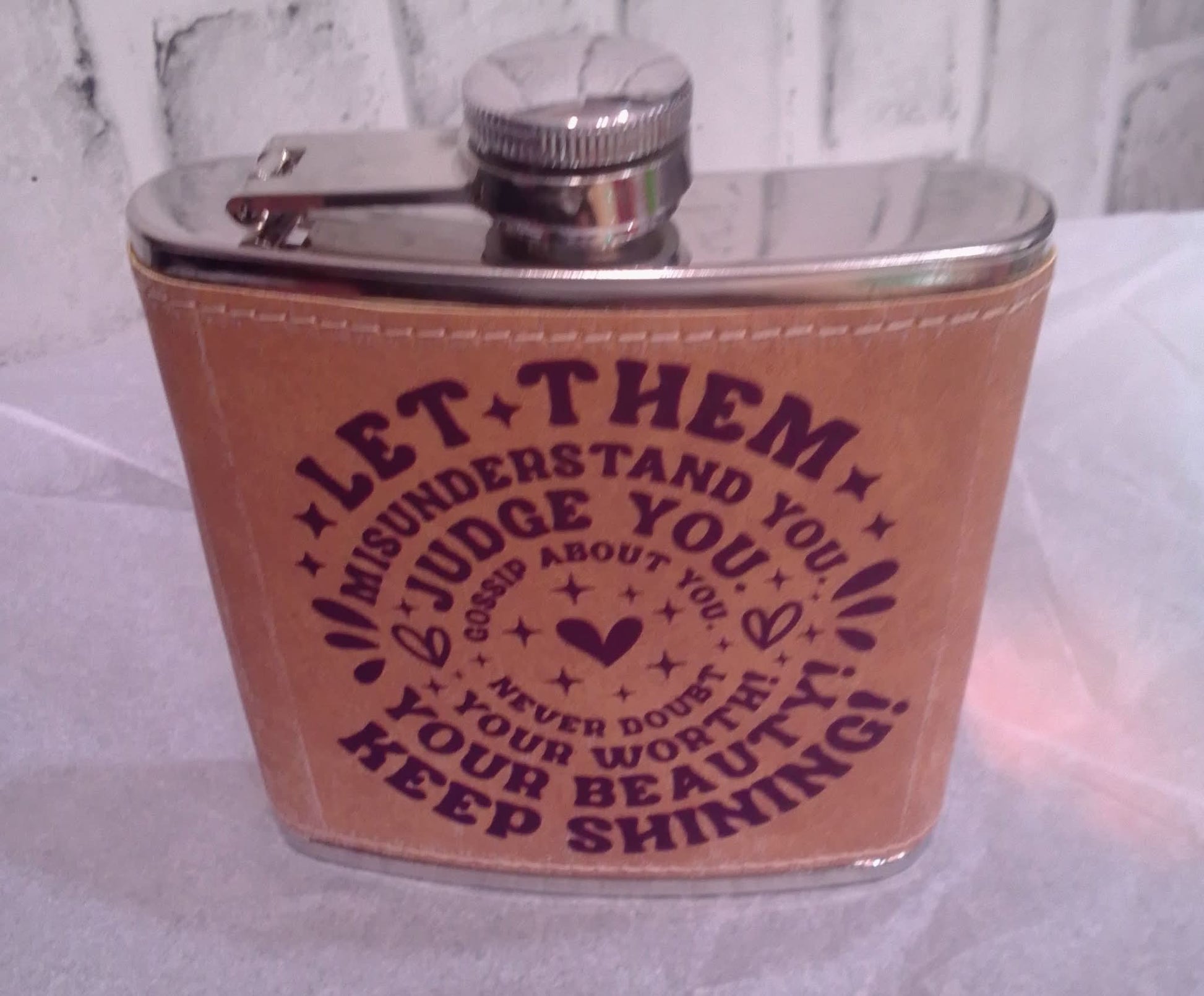 Leather 6oz flask