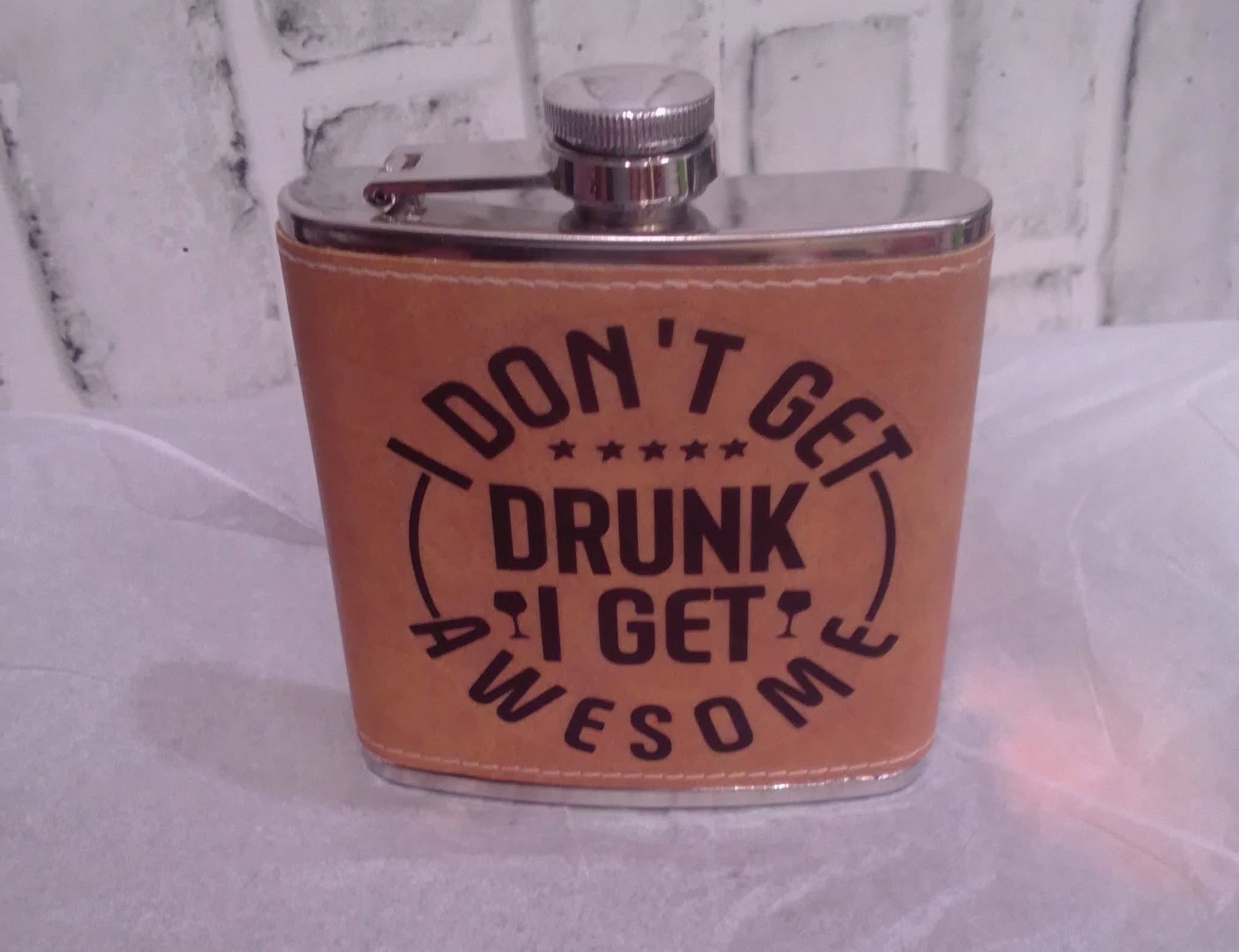 Leather 6oz flask