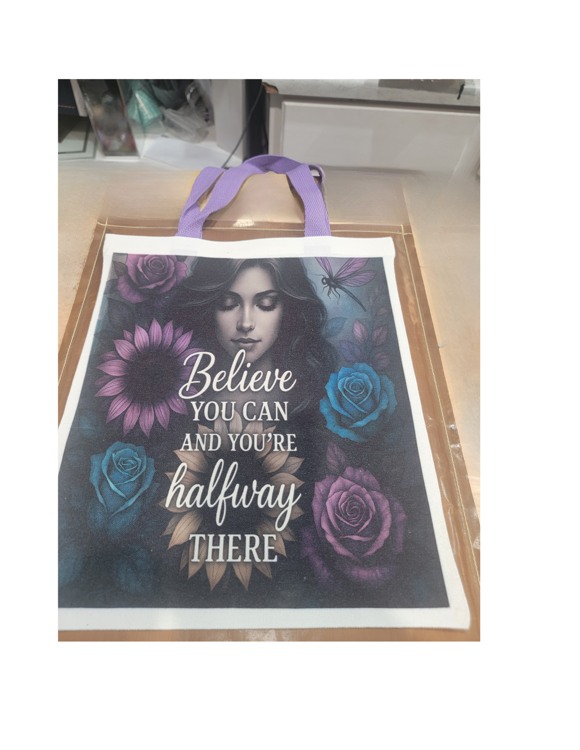 11x13 tote bag with makeup bag set